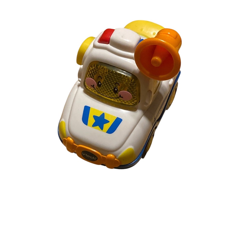 VTech Go Go Smart Wheels Police Car White Blue Interactive Toy Vehicle